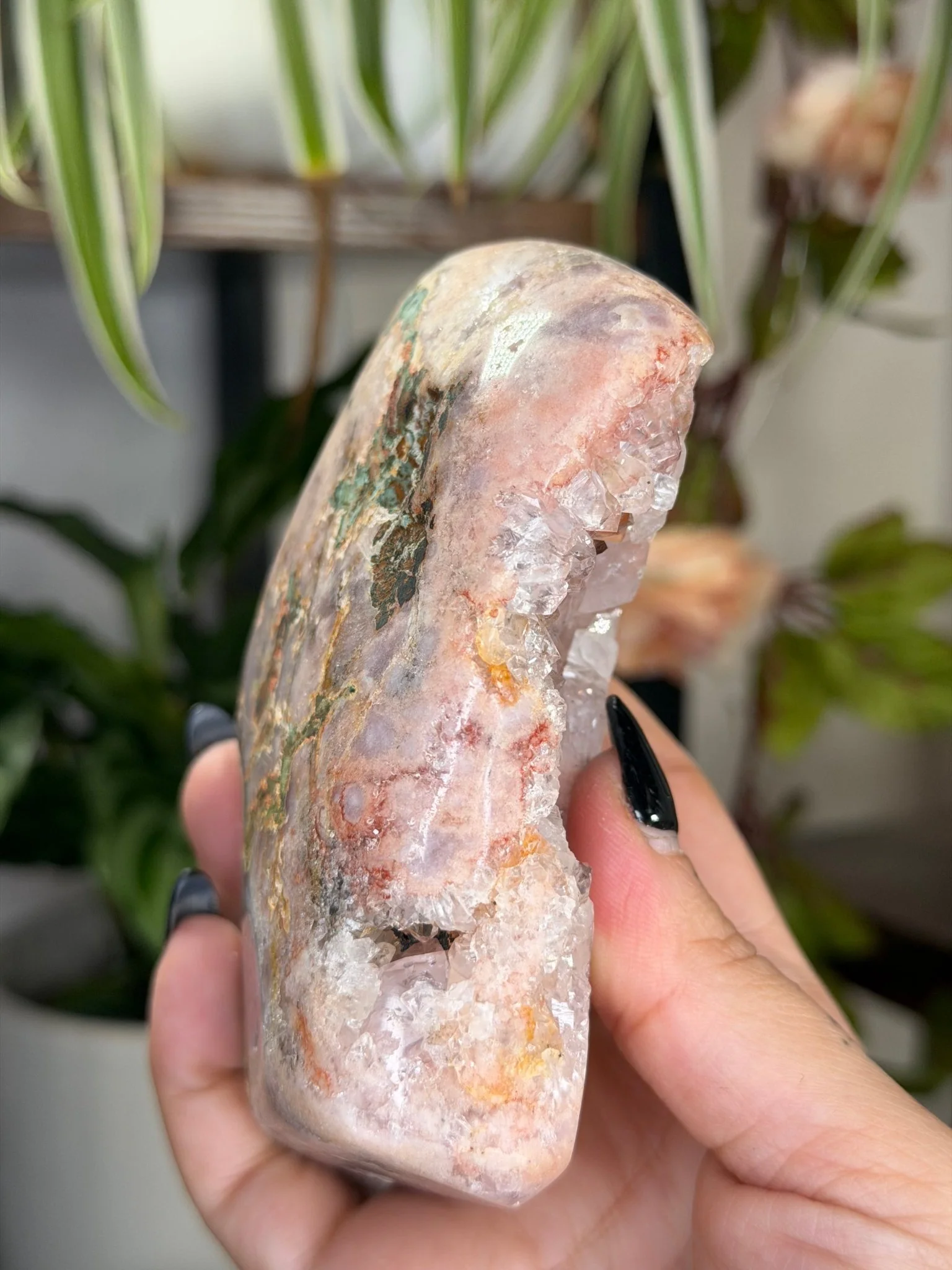 Pink Amethyst Free Form on Stand | 465g