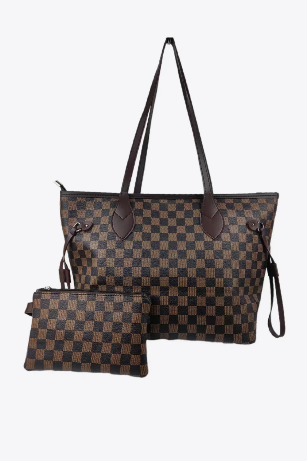 2-Piece Checkered Bag Set �C Tote & Crossbody Combo | Everyday Style Meets Function