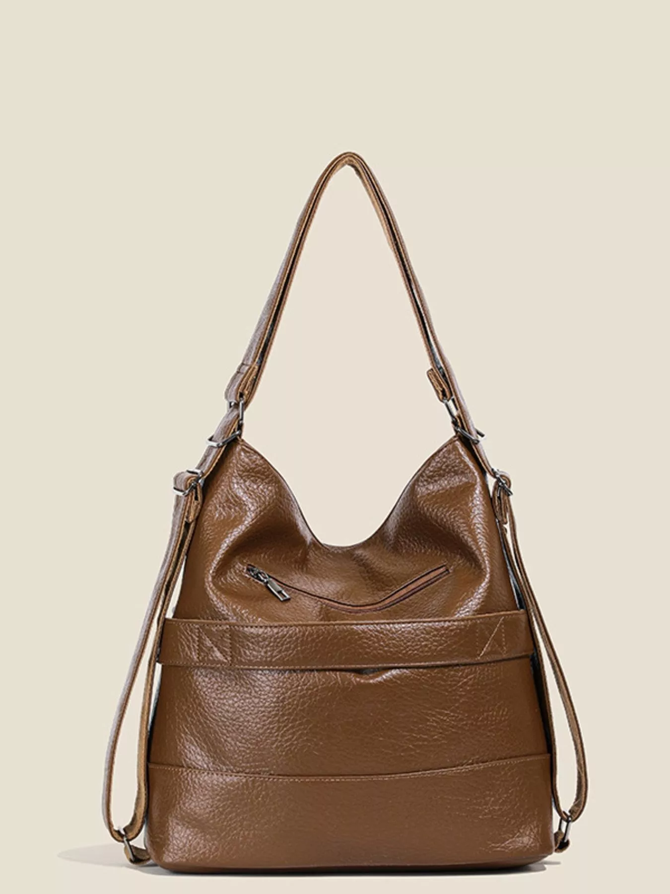 Leather Convertible Shoulder Bag