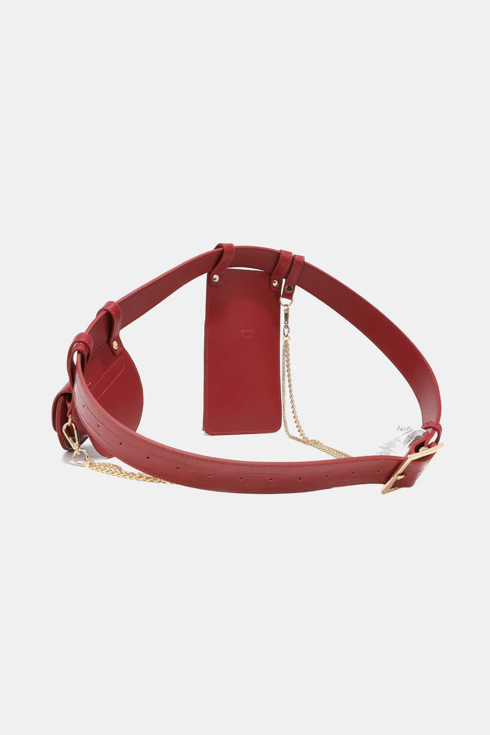 Croc-Effect Faux Leather Belt Bag