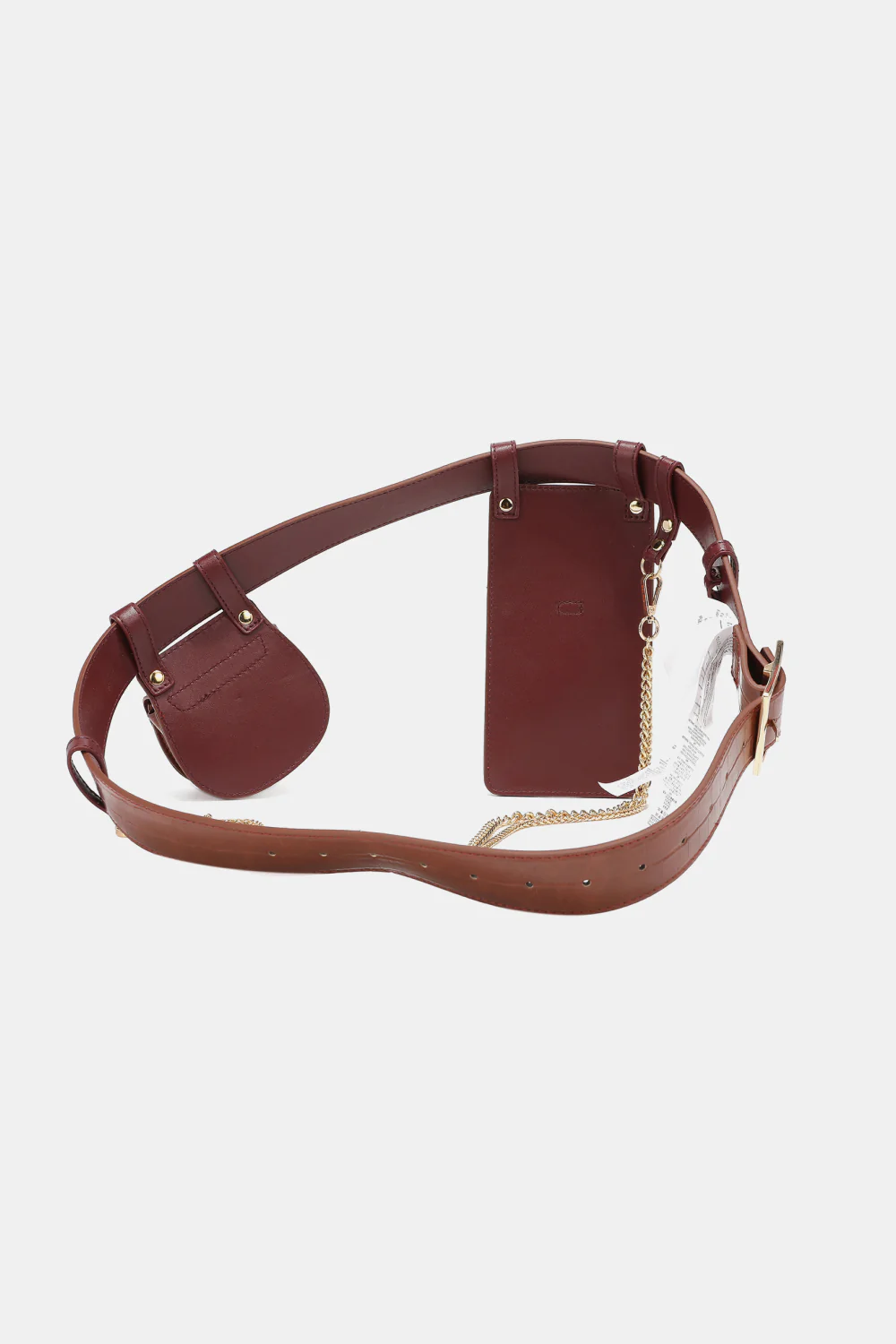 Croc-Effect Faux Leather Belt Bag