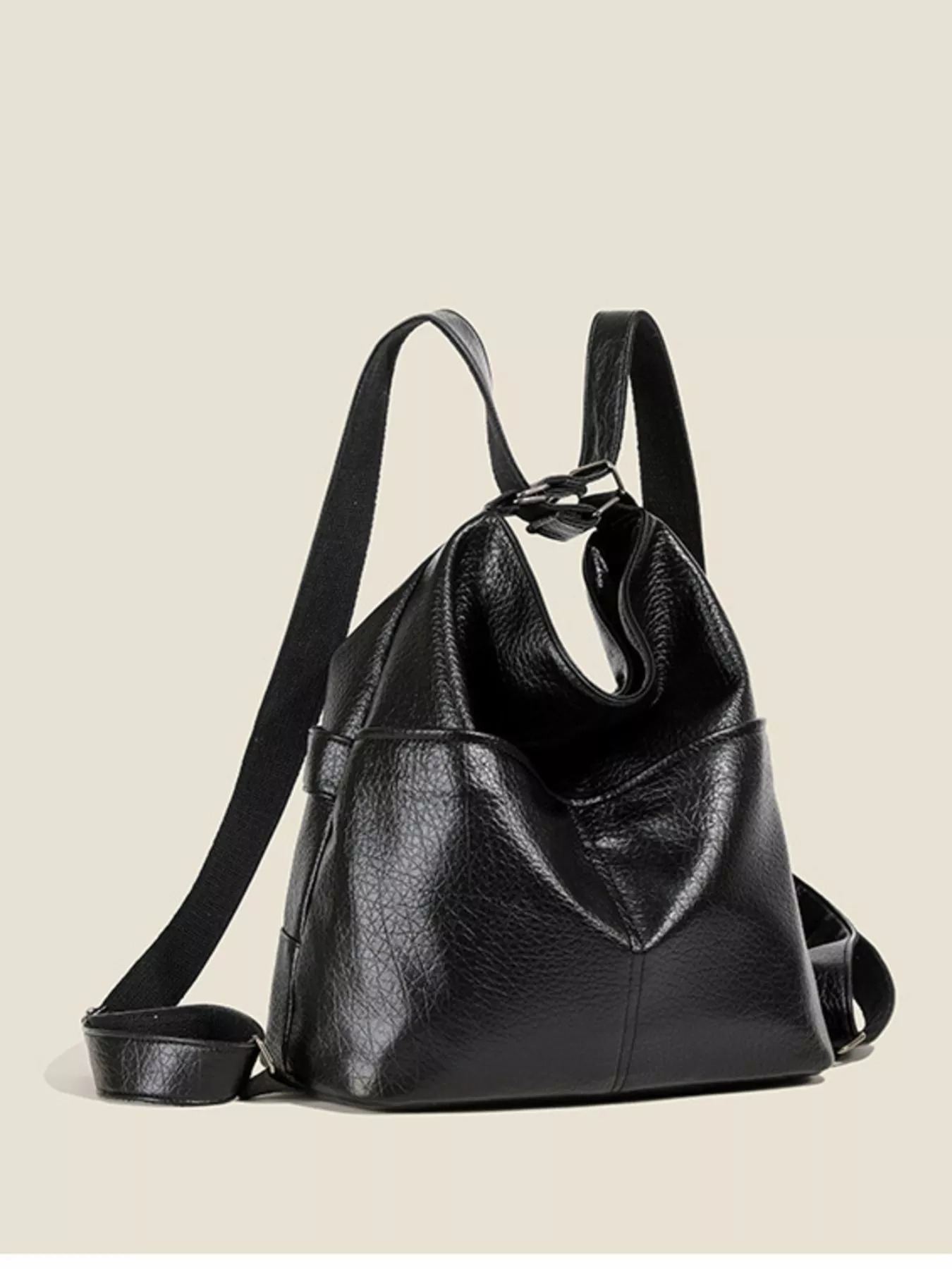 Leather Convertible Shoulder Bag
