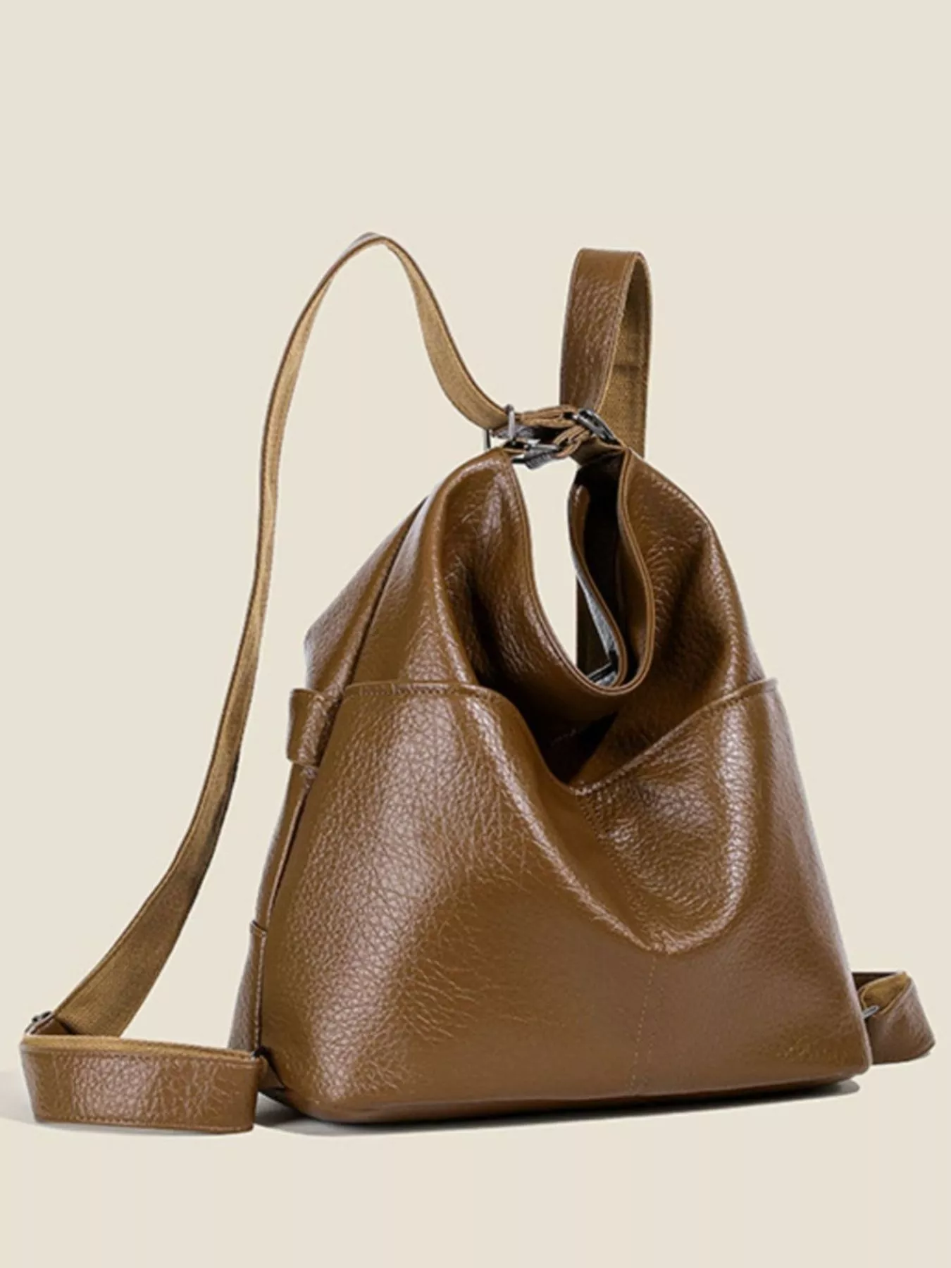 Leather Convertible Shoulder Bag