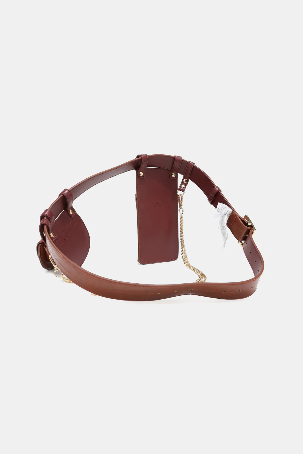 Croc-Effect Faux Leather Belt Bag
