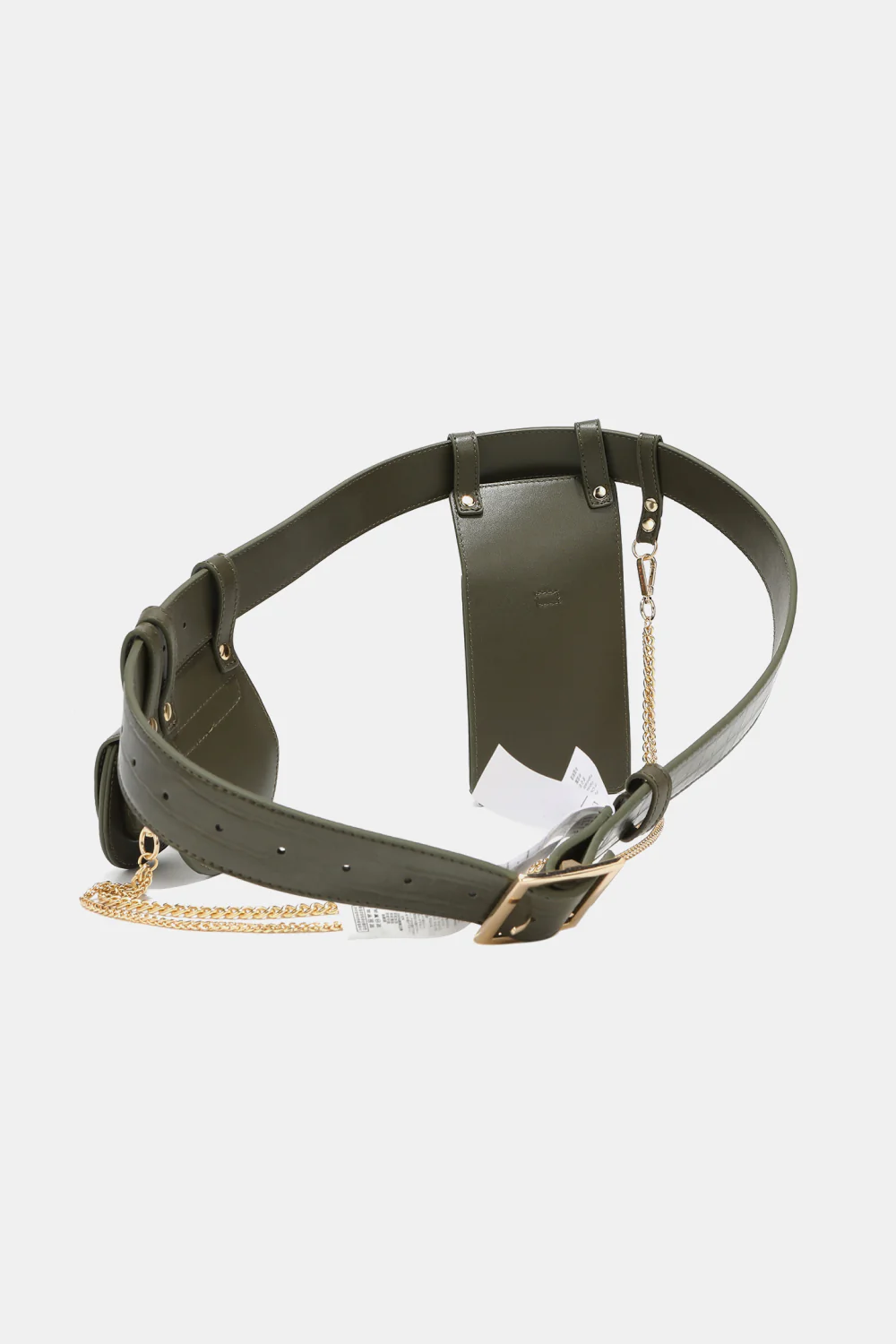 Croc-Effect Faux Leather Belt Bag