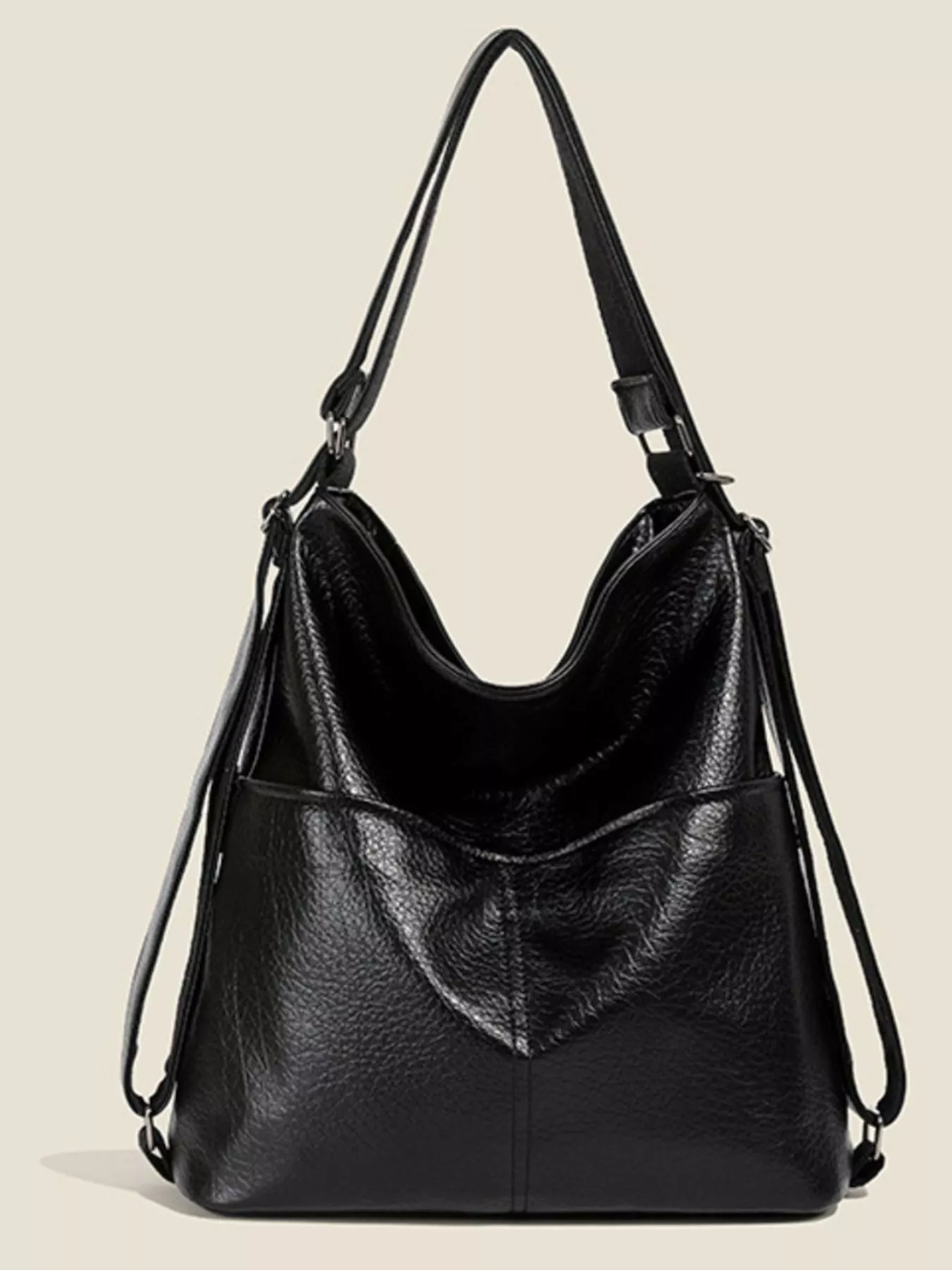 Leather Convertible Shoulder Bag