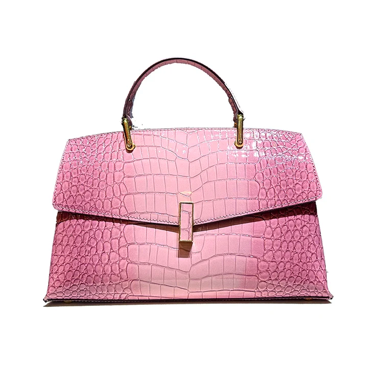 Shell-Shaped Crocodile Pattern Leather Bag �C Luxe Texture, Bold Silhouette