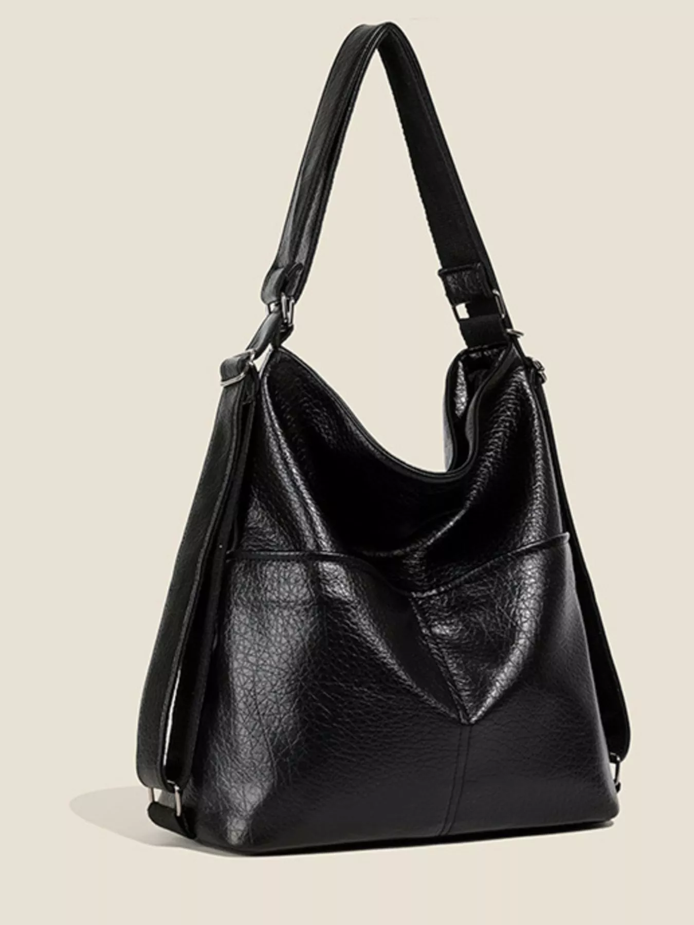 Leather Convertible Shoulder Bag