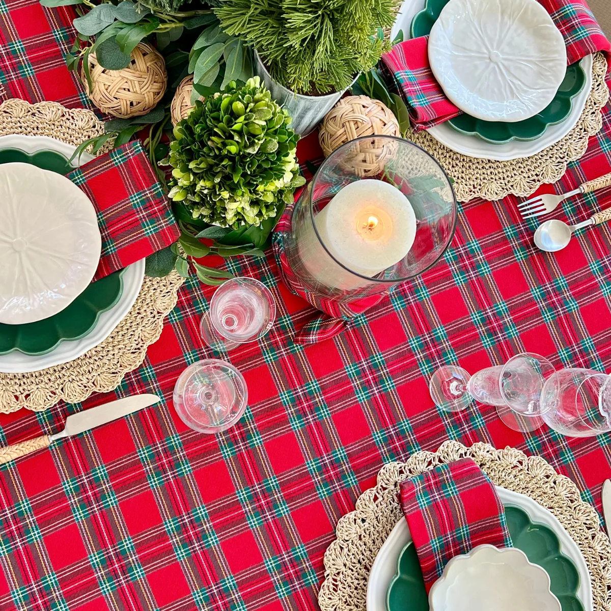 Red Tartan Tablecloth