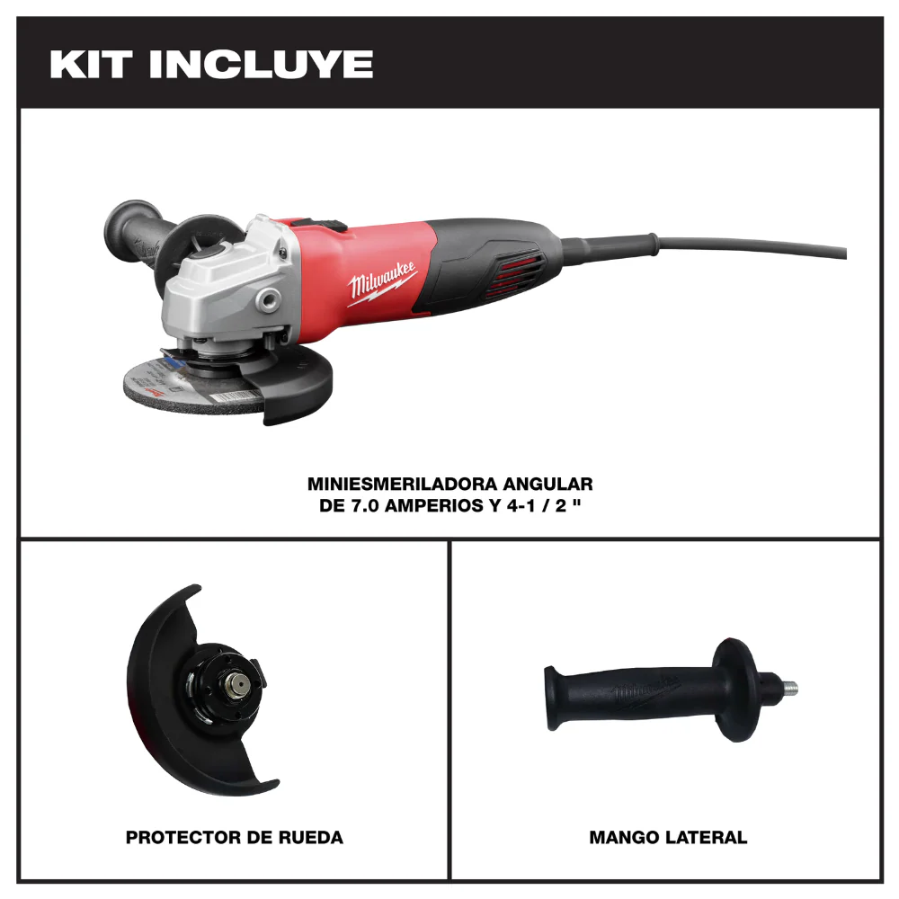 Mini Esmeriladora Angular 4-1/2 Milwaukee 6130-33