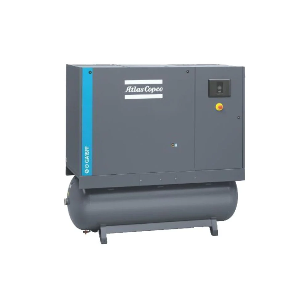 Compresor de aire de tornillo rotativo GA15-26 con tanque Atlas Copco 8153657732