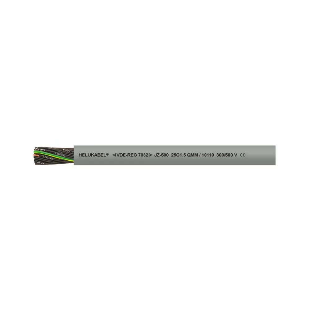 Cable de control y conexi��n de PVC JZ-500 gris 18 G 1 mm2 18C AWG18 Helukabel 10076