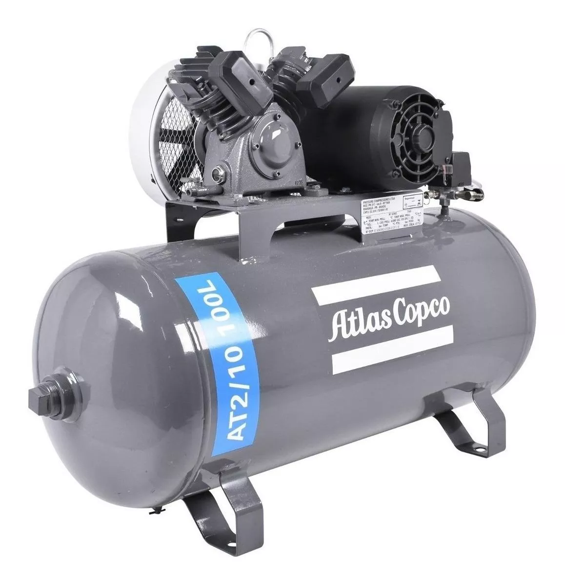 Compresor de aire electrico monofasico 100L 2hp 110V/220V Atlas Copco AT2/10