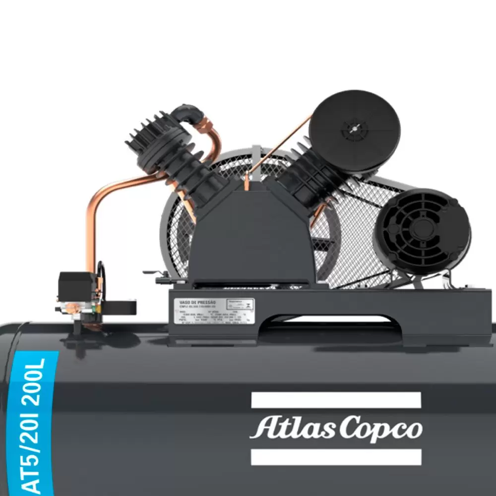 Compresor de piston Trif 220/380V 250L 5HP 175 pi  Atlas Copco AT5/25l