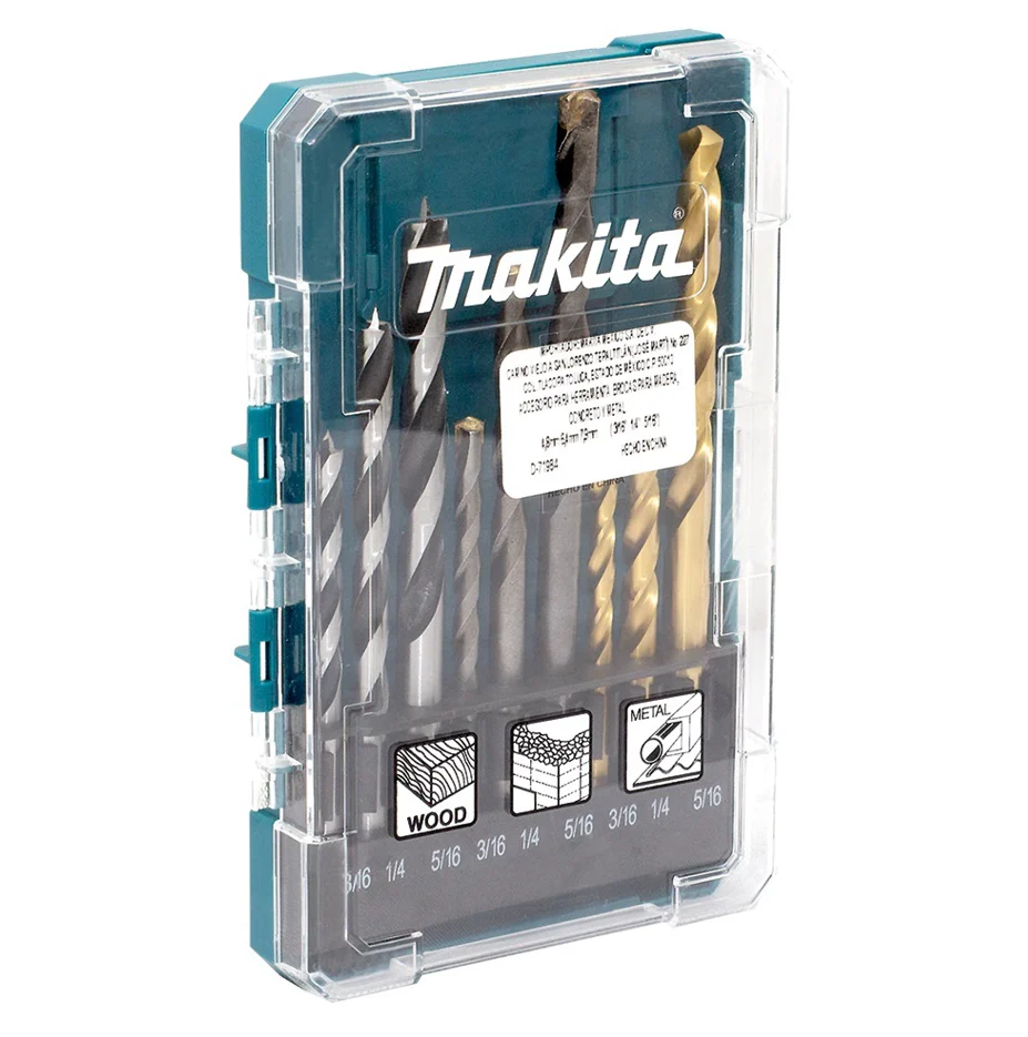Kit De Brocas Para Metal, Madera Y Concreto Makita D-71984