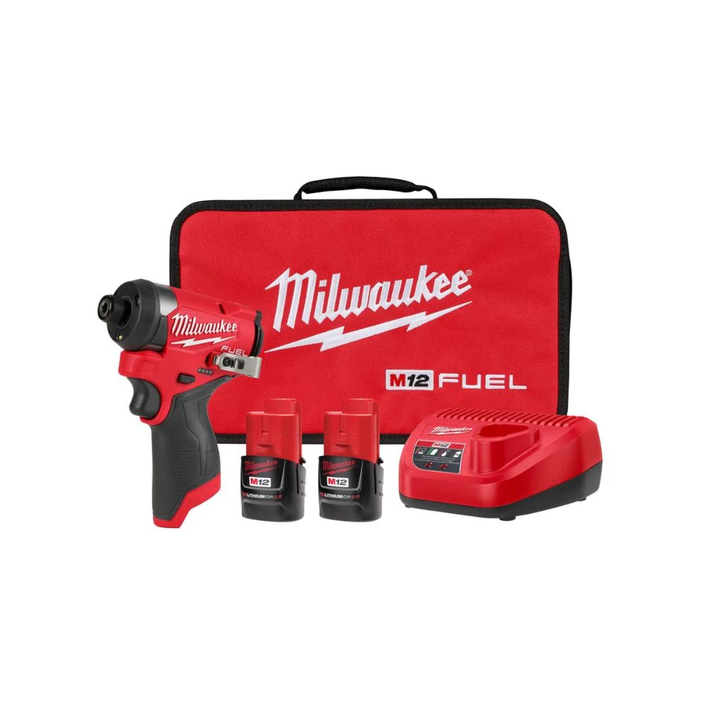 Destornillador de impacto hexagonal M12 de 1/4