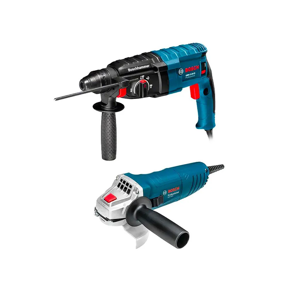 Combo Martillo Perforador GBH 2-24 + Esmeril M14 GWS850, 127V Bosch 06112A75G0