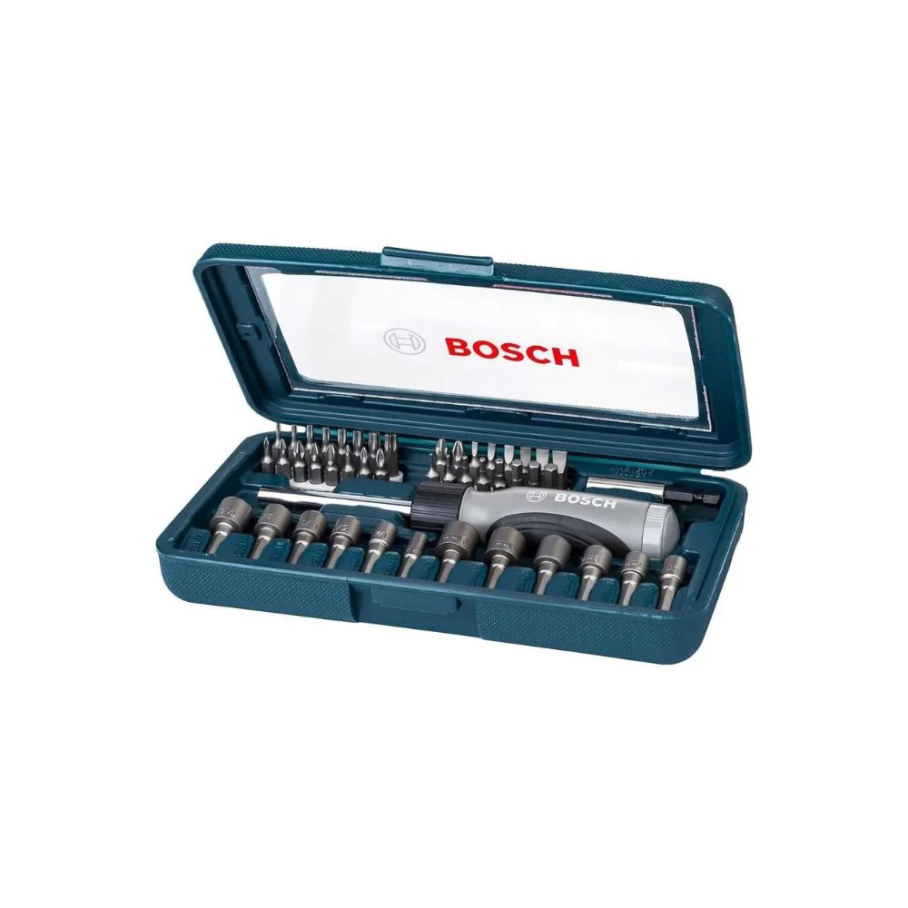 Set de Dados, Puntas y Destornillador 46pzs. Bosch 2607017399