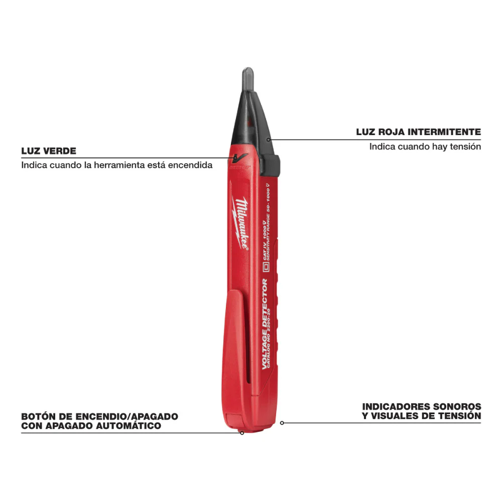 Detector de Voltaje con LED Milwaukee 2202-20