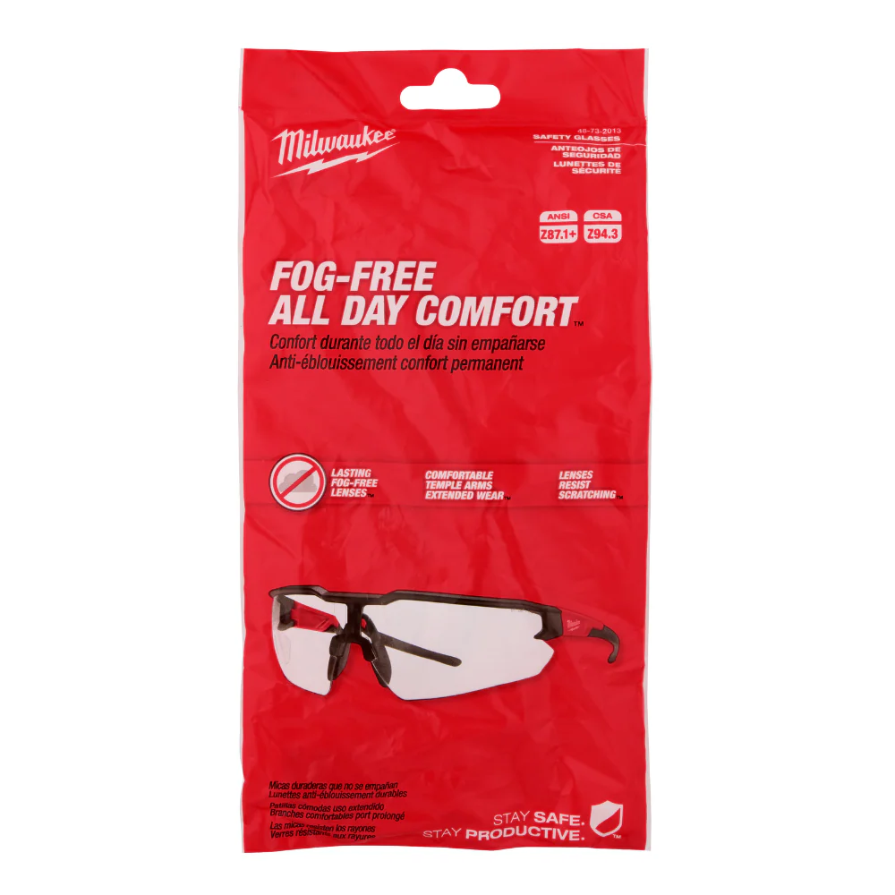 Gafas de seguridad - Lentes transparentes con antiempañamiento Milwaukee 48-73-2013