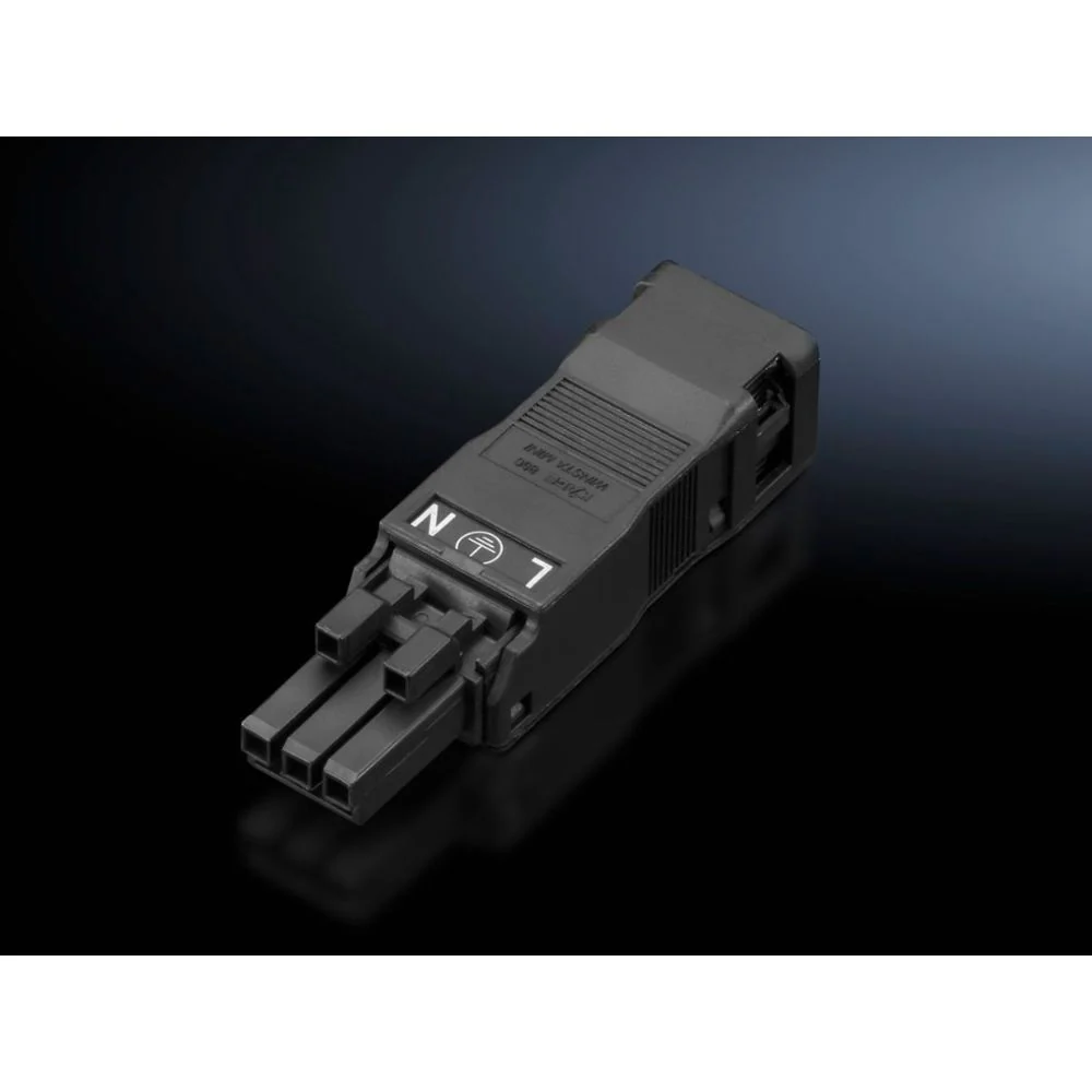 Rittal 2500600 SZ Casquillo para luminaria LED, 3 polos