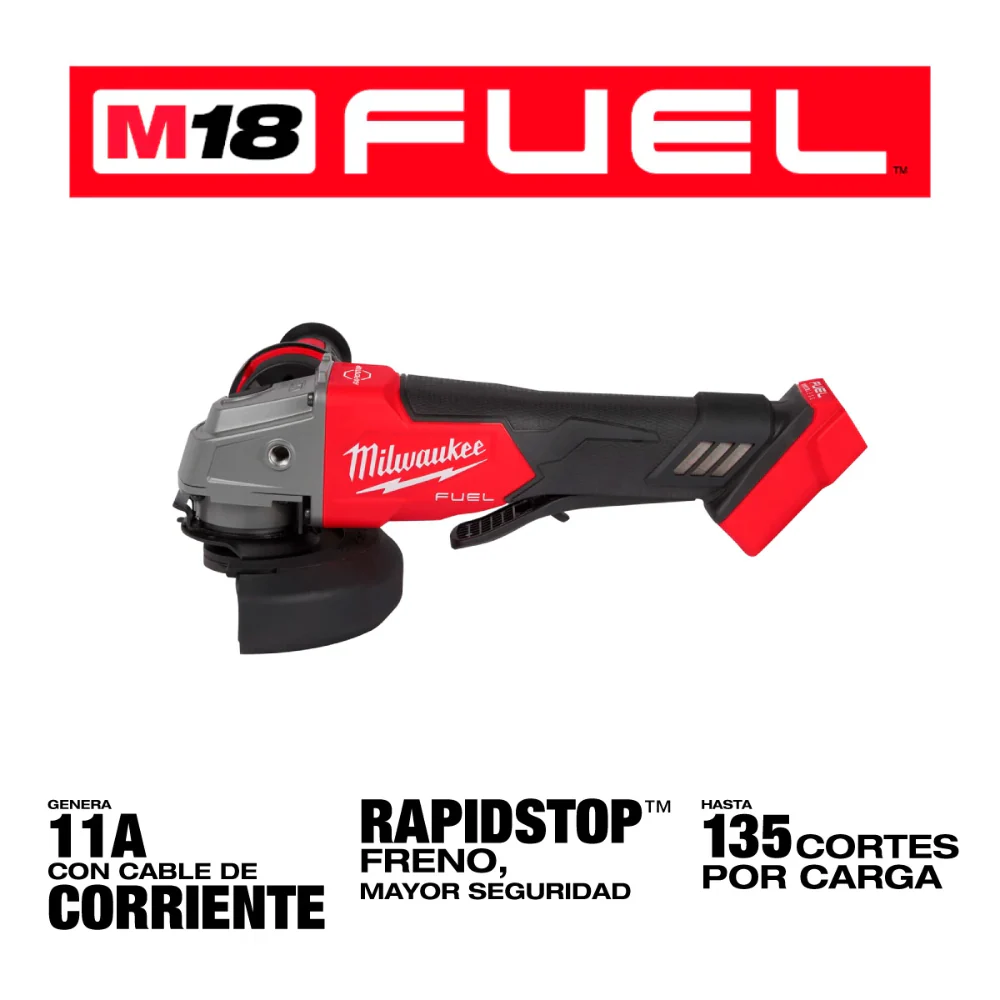 Esmeriladora Angular Inalambrica M18 FUEL de 4-1/2