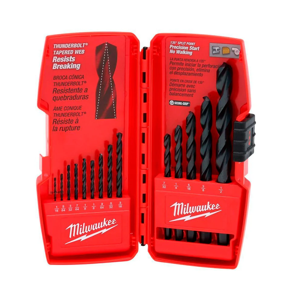 Juego de brocas de oxido negro Thunderbolt 14 pzs Milwaukee 48-89-2800