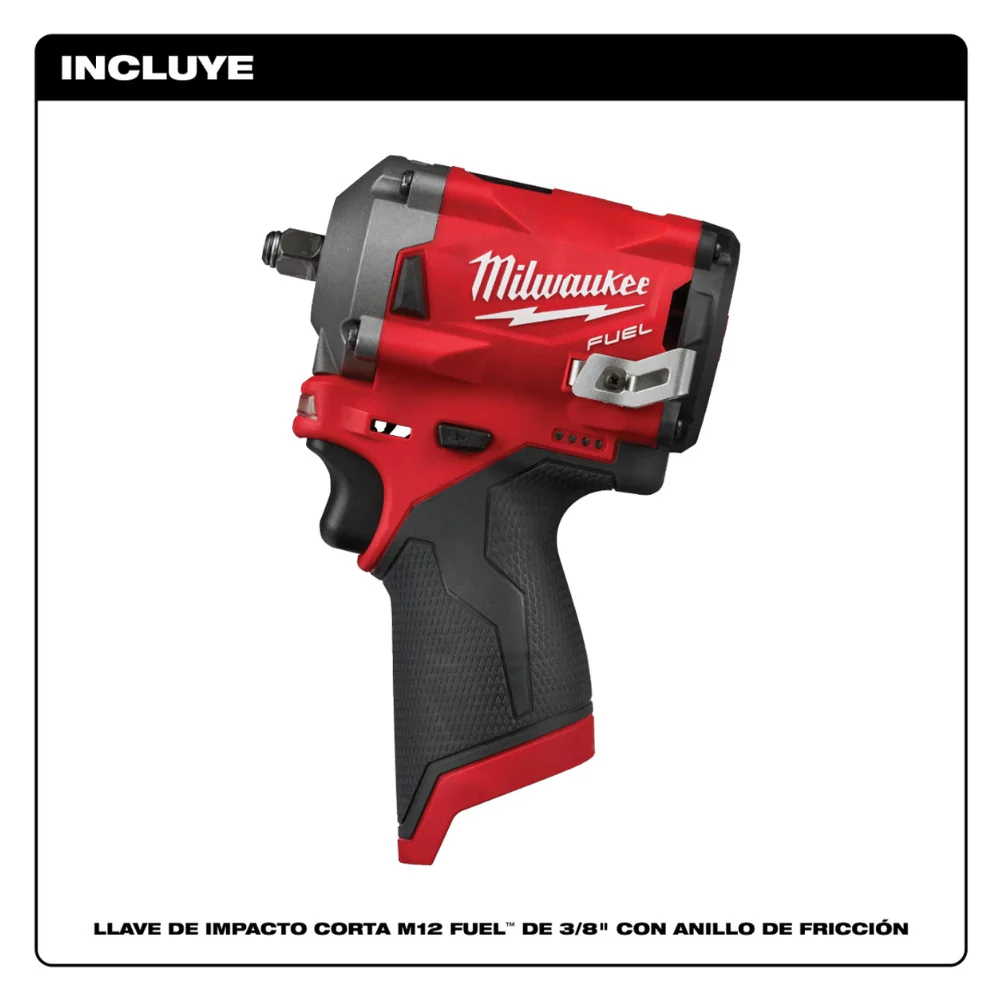Llave de impacto M12 Stubby 3/8 in Milwaukee 2554-20