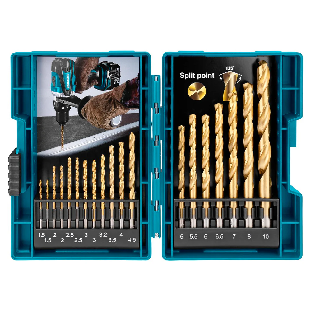 Juego de Brocas Hss-tin Titanio 18 Pza Makita D-70471