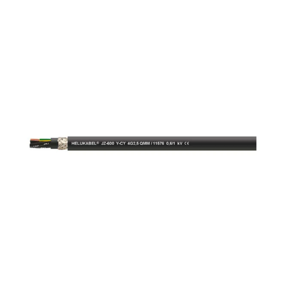 Cable de control y conexi��n de PVC OZ-600-Y-CY negro 2x1 mm2 2C AWG18 Helukabel 11516