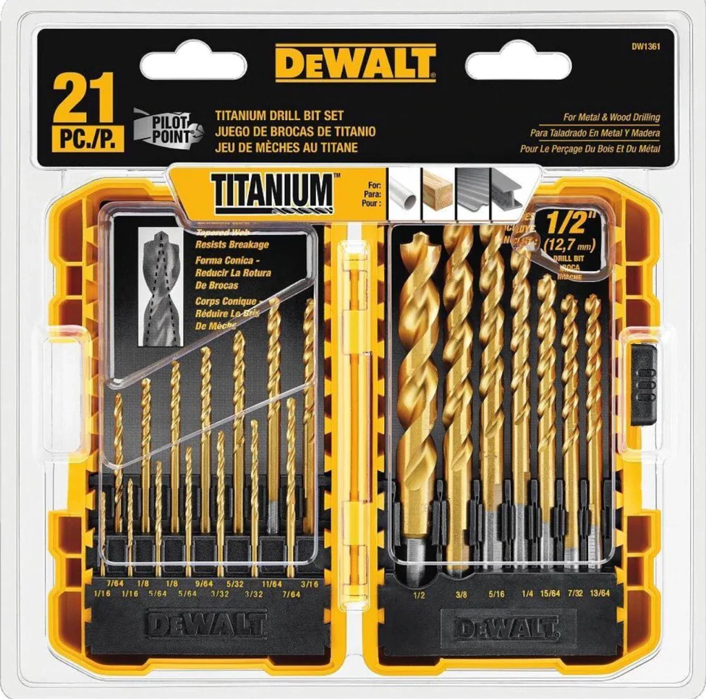Estuche con Brocas De Titanio Dewalt Dw1361