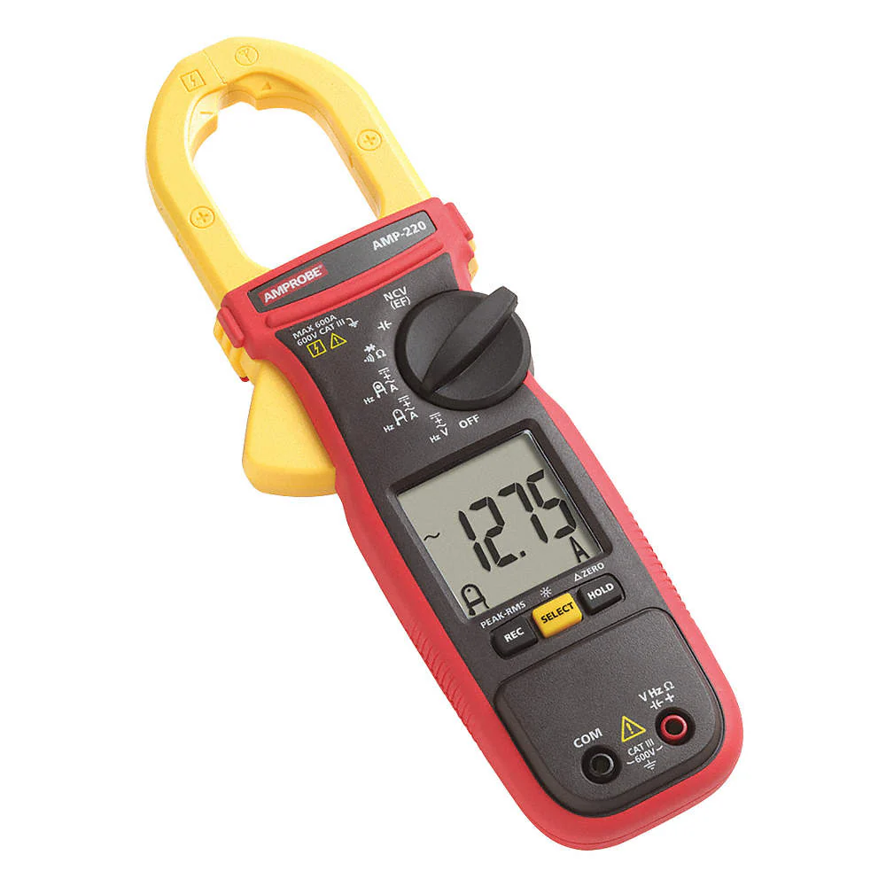 Pinza Amperimetrica 600A AC TRMS con prueba de motores Amprobe AMP-310