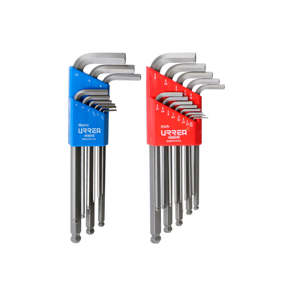 Juego 22 Llaves Hex L Con Punta Bola Comb Uso Pesado Urrea 49822HD