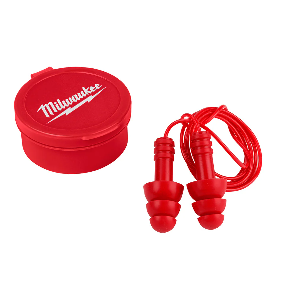 Paquete de 3 tapones para oidos reutilizables con cordon Milwaukee 48-73-3151