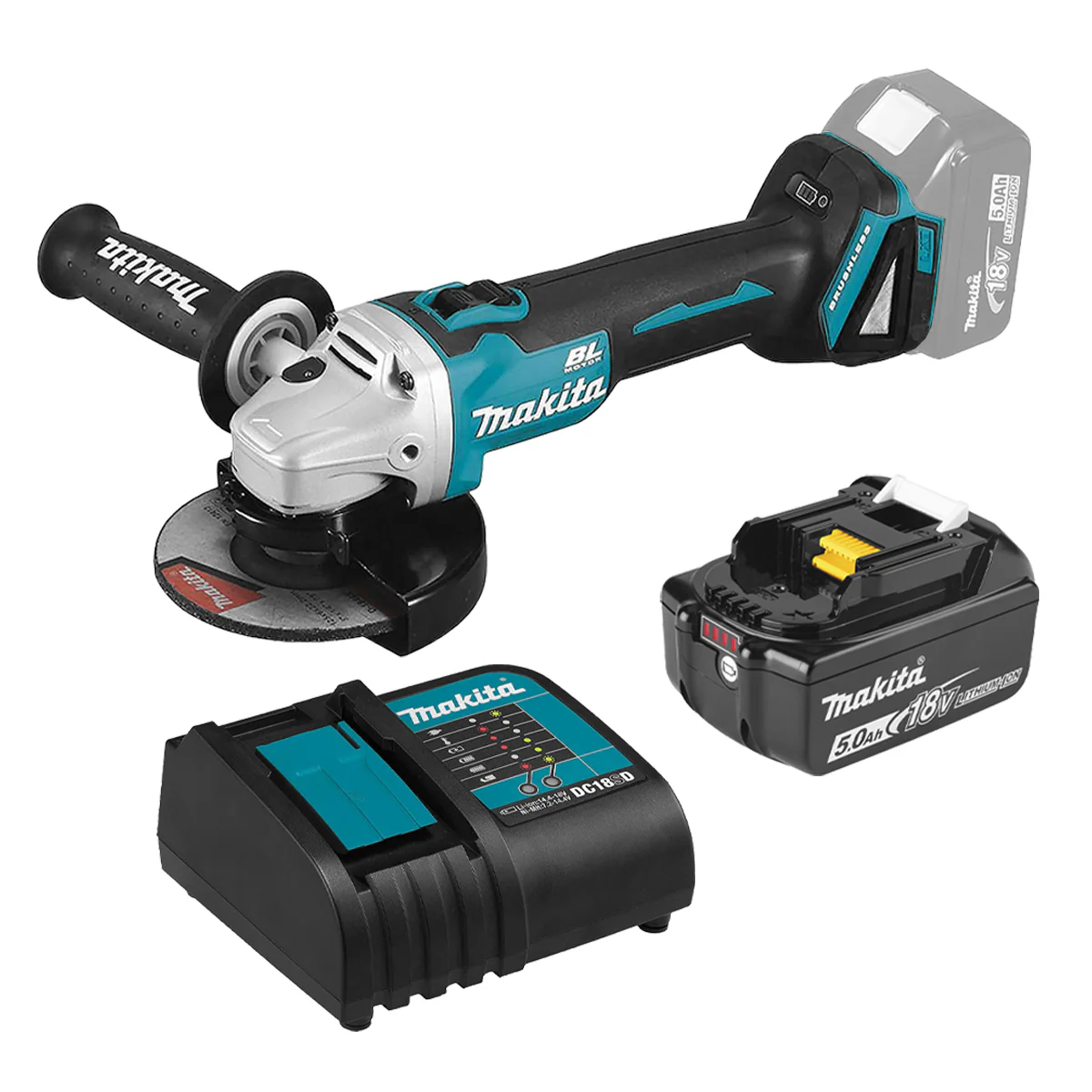 Esmeriladora BL motor 18V 4-1/2