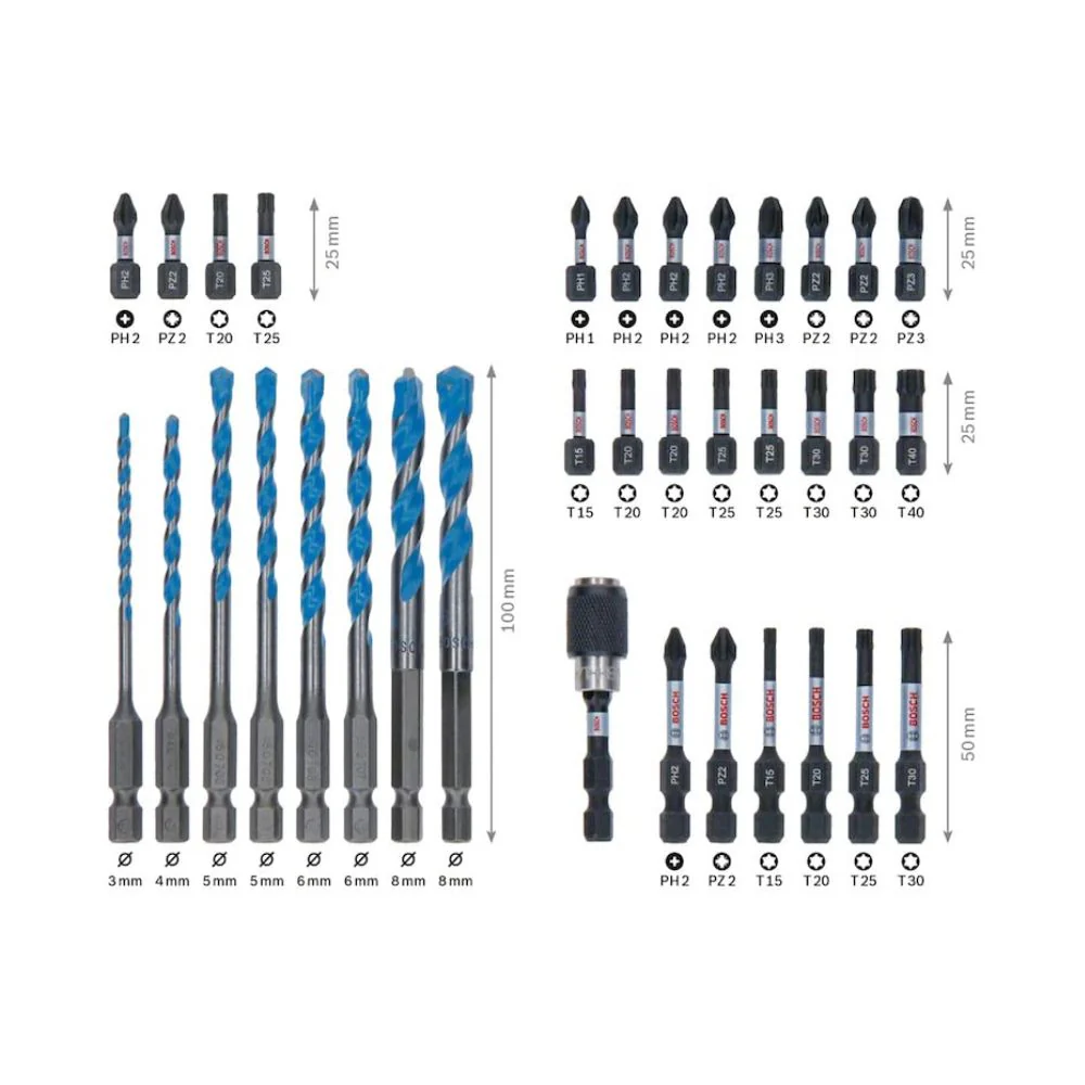 Brocas Para Taladro Atornillador 35pz  Bosch 2608577147