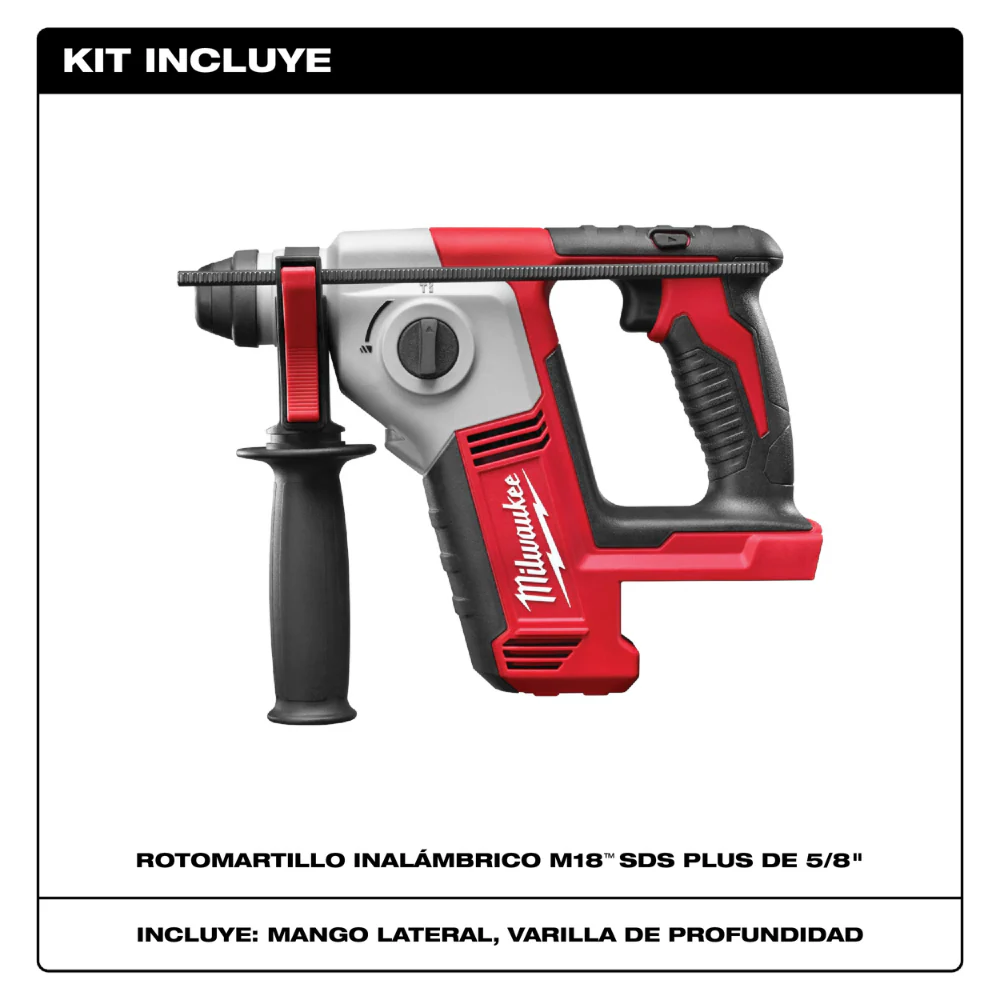 Martillo rotativo inalambrico de 5/8 Milwaukee 2612-20