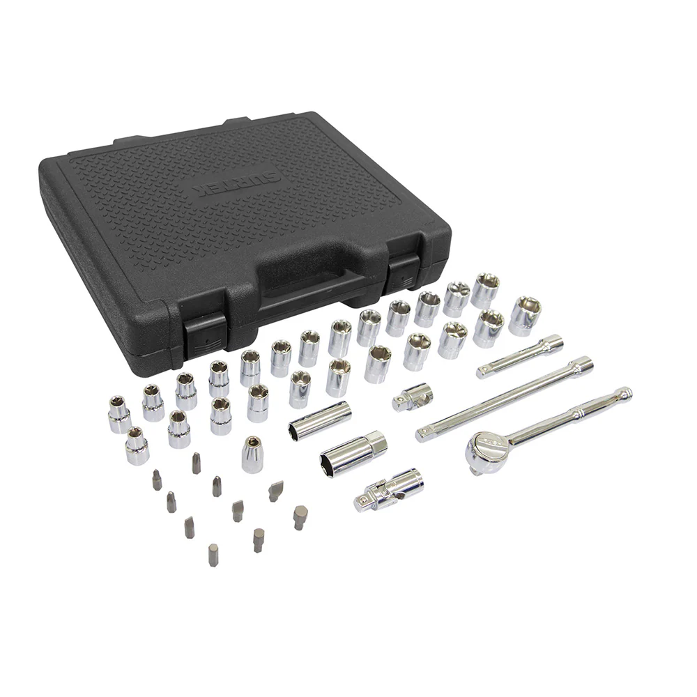 Juego de Dados y Accesorios Cuadro de 1/2 Combinado, 42 piezas Urrea JD1202