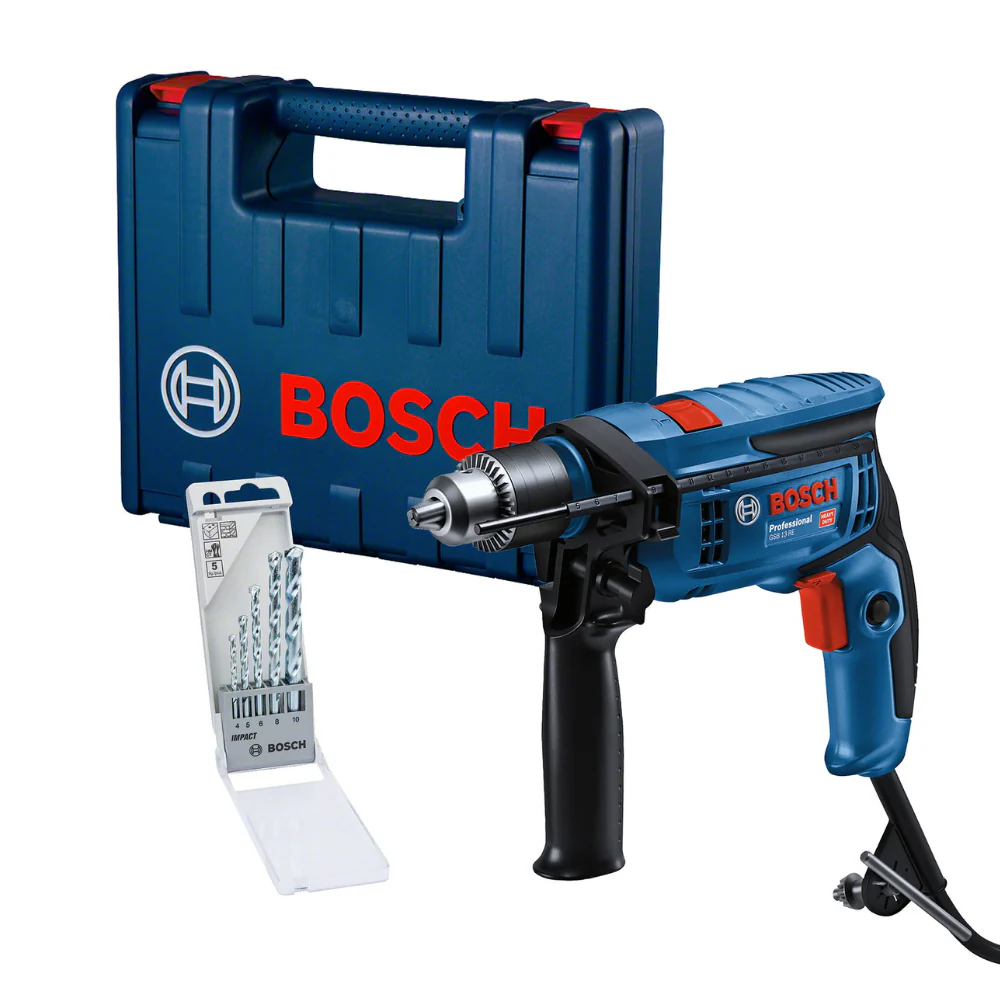 Rotomartillo Bosch GSB 13 RE 750W 127V, 5 brocas y maletín