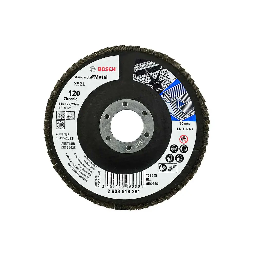 Disco Flap para Metal Bosch 2608619291 4 Pulg