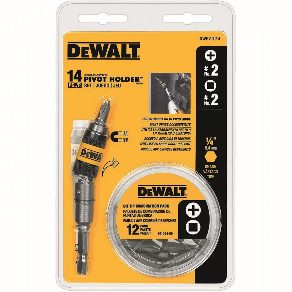Juego de Puntas con Pivote Dewalt Dwpvtc14