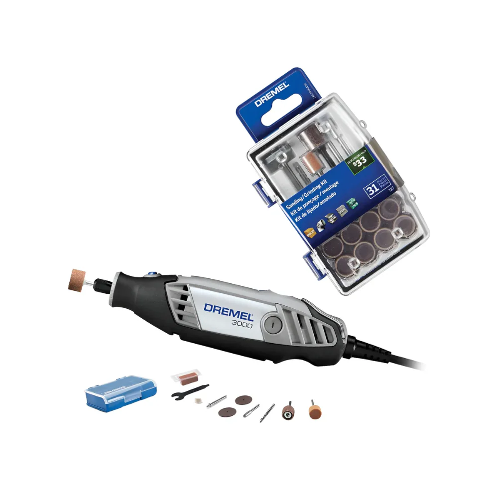 Dremel 3000 Mototool 130W con Accesorios + Kit para Lijar 0615A001EX