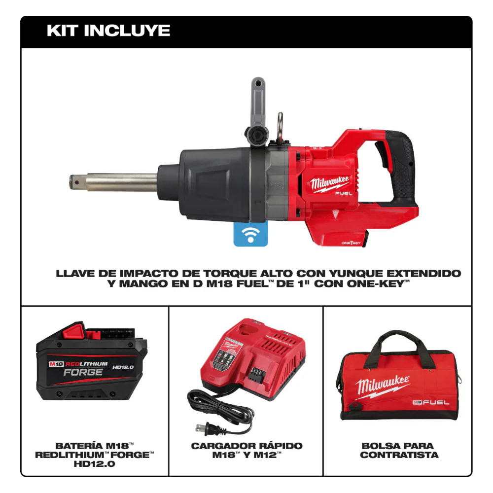 Llave de impacto de torque alto con ONE-KEY Milwaukee 2869-22HD