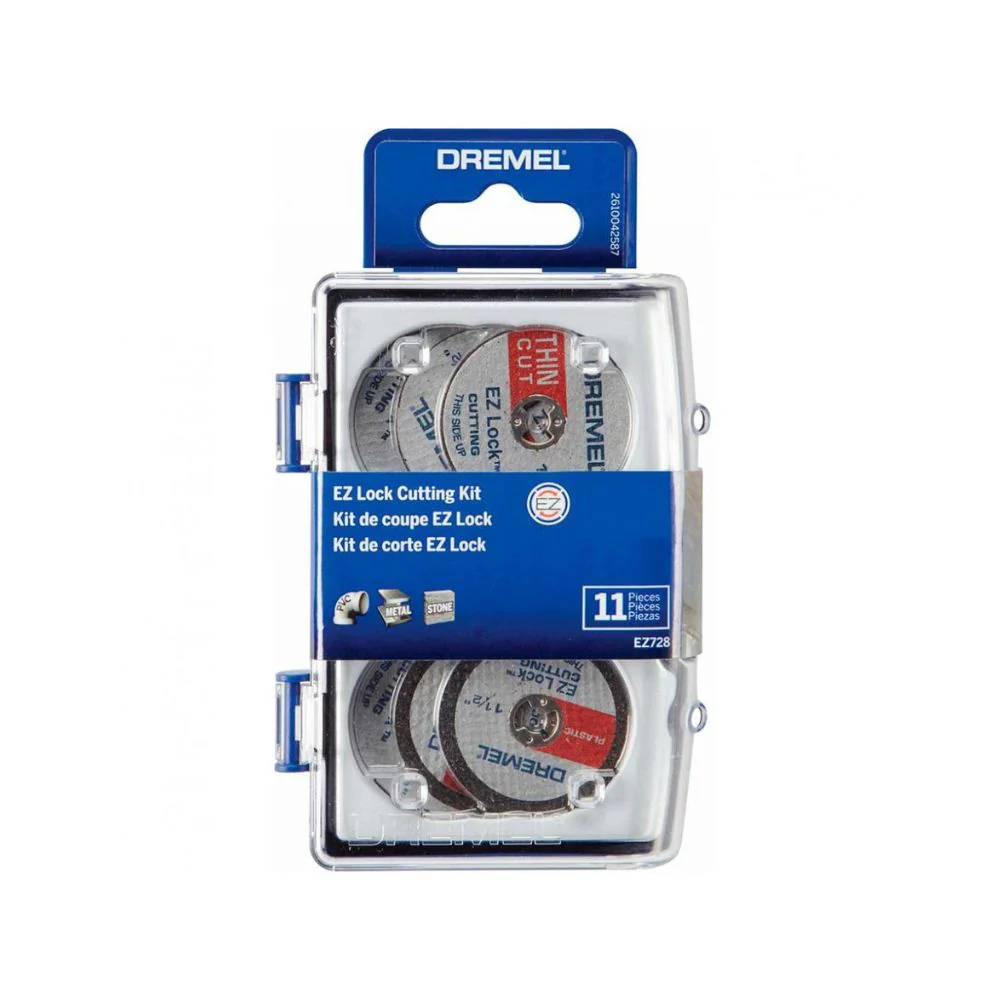 Micro kit de accesorios giratorios de corte 11 pzs DREMEL EZ728