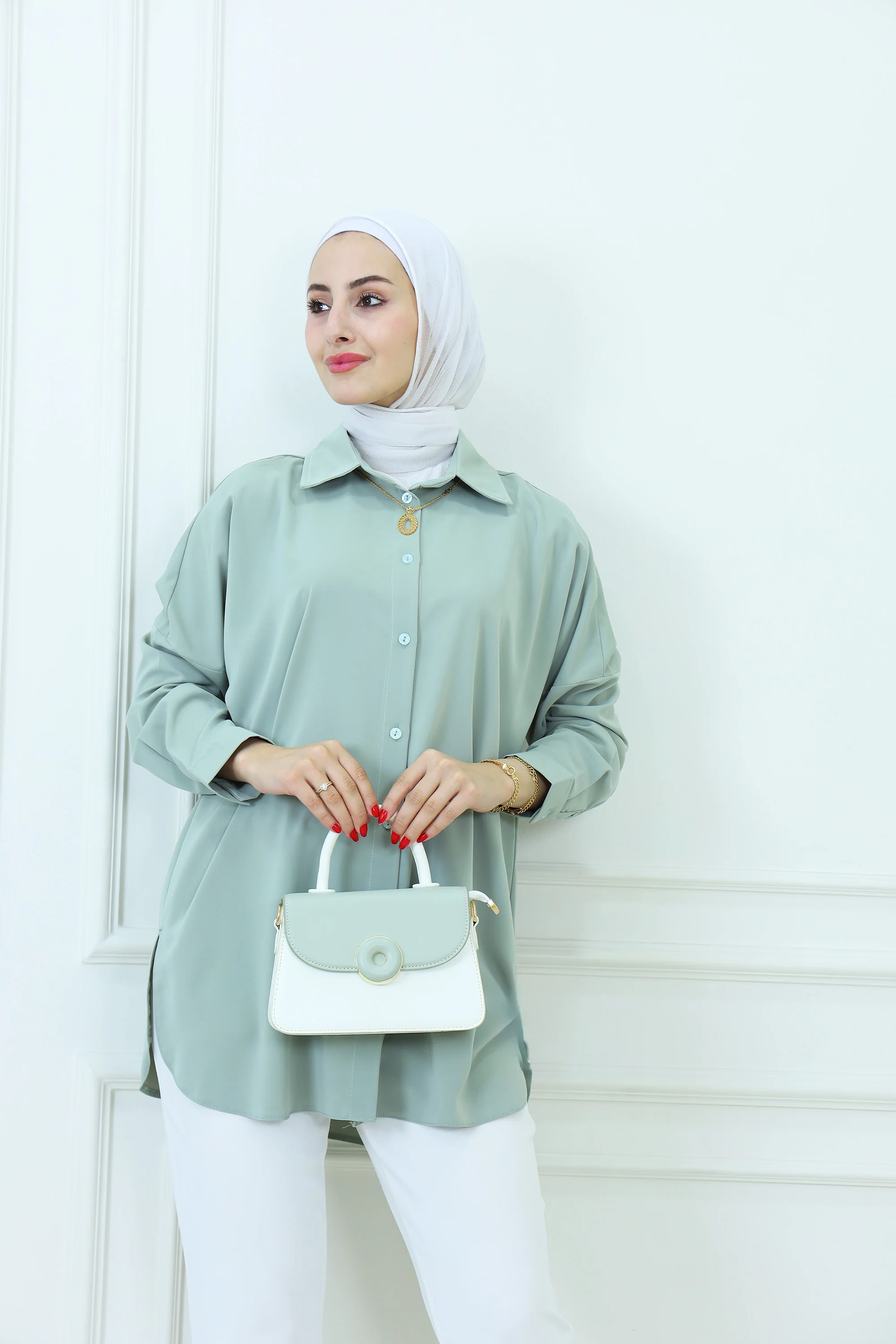 Boyfriend Fit Plain Shirt