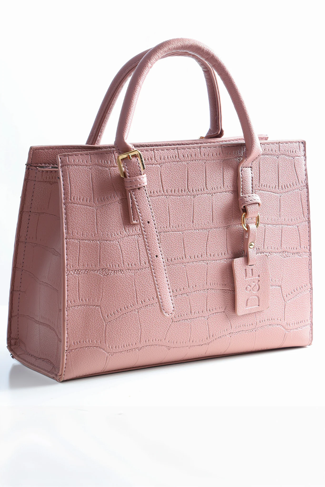 Ribbed Leather Hand Bag