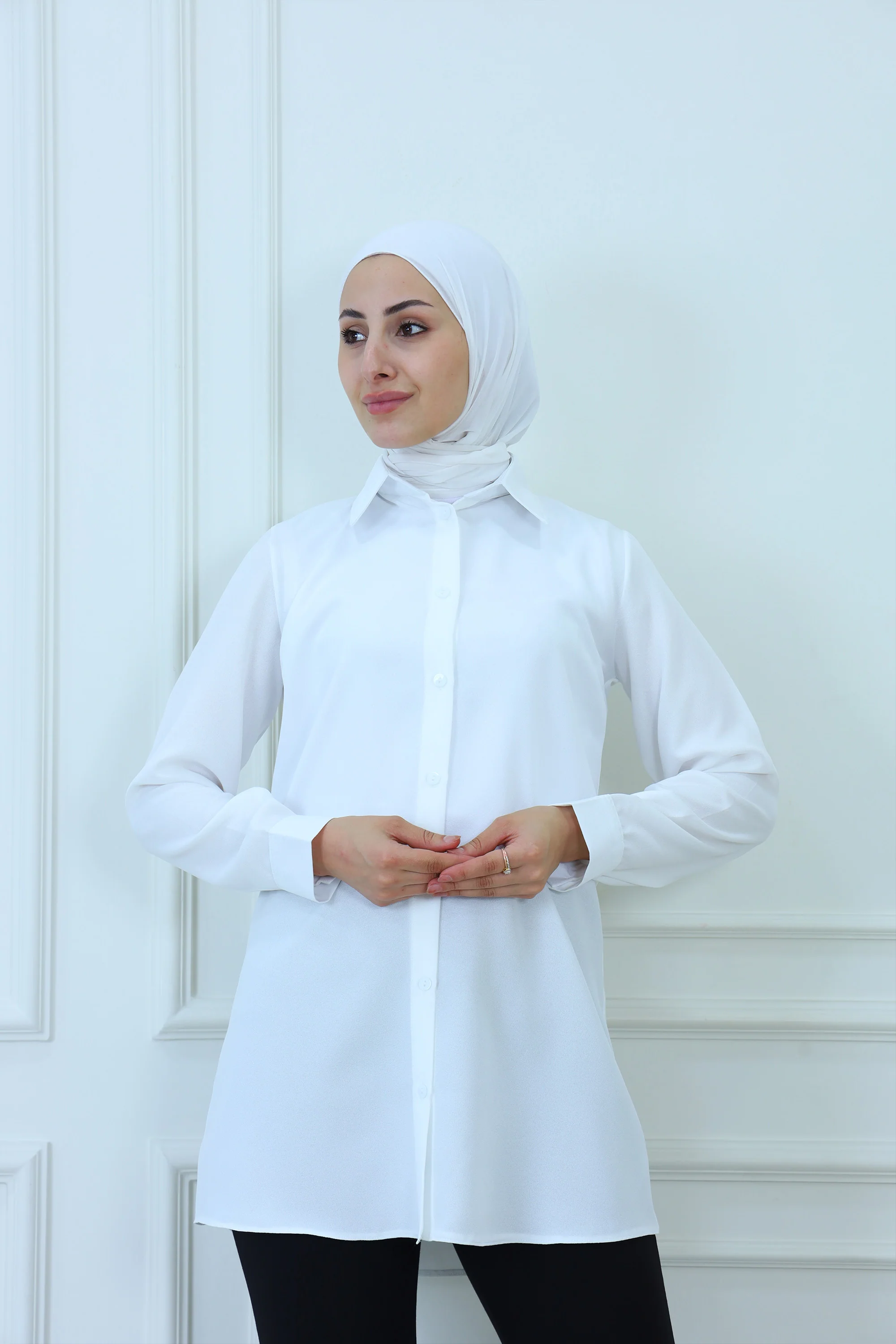 Long Button-Down Shirt