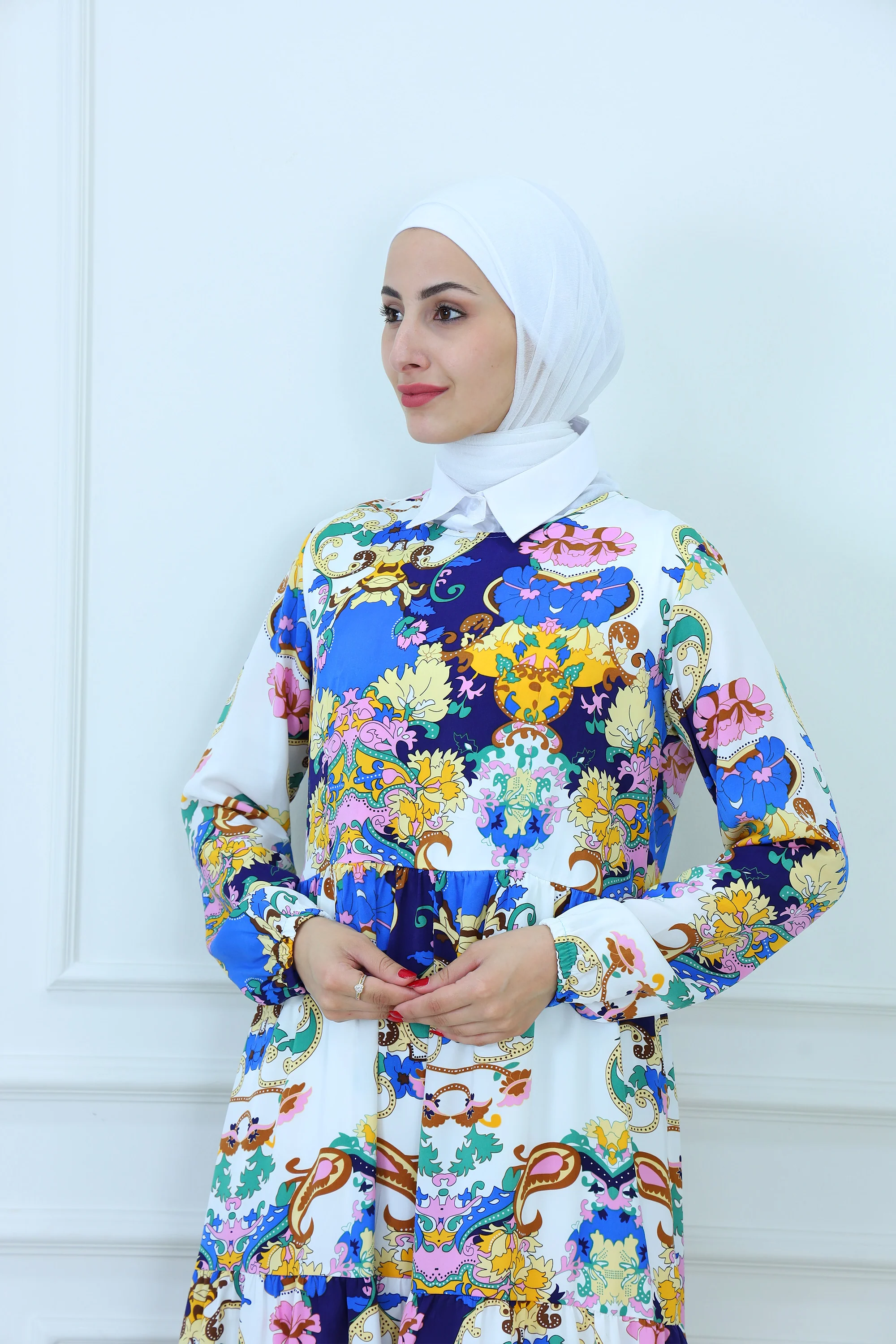 Layered Patterned Maxi Dress