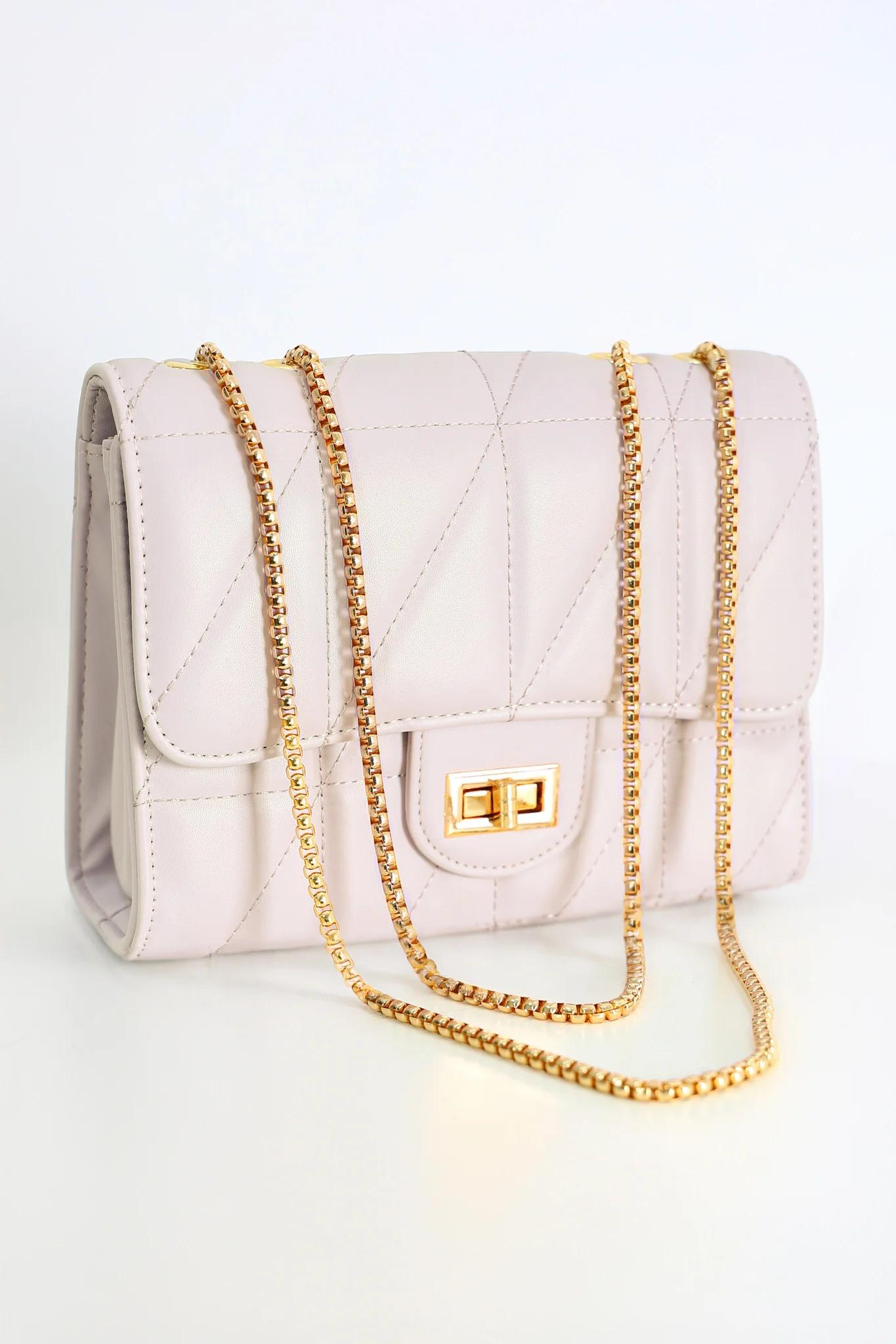 Chain Leather Hand Bag
