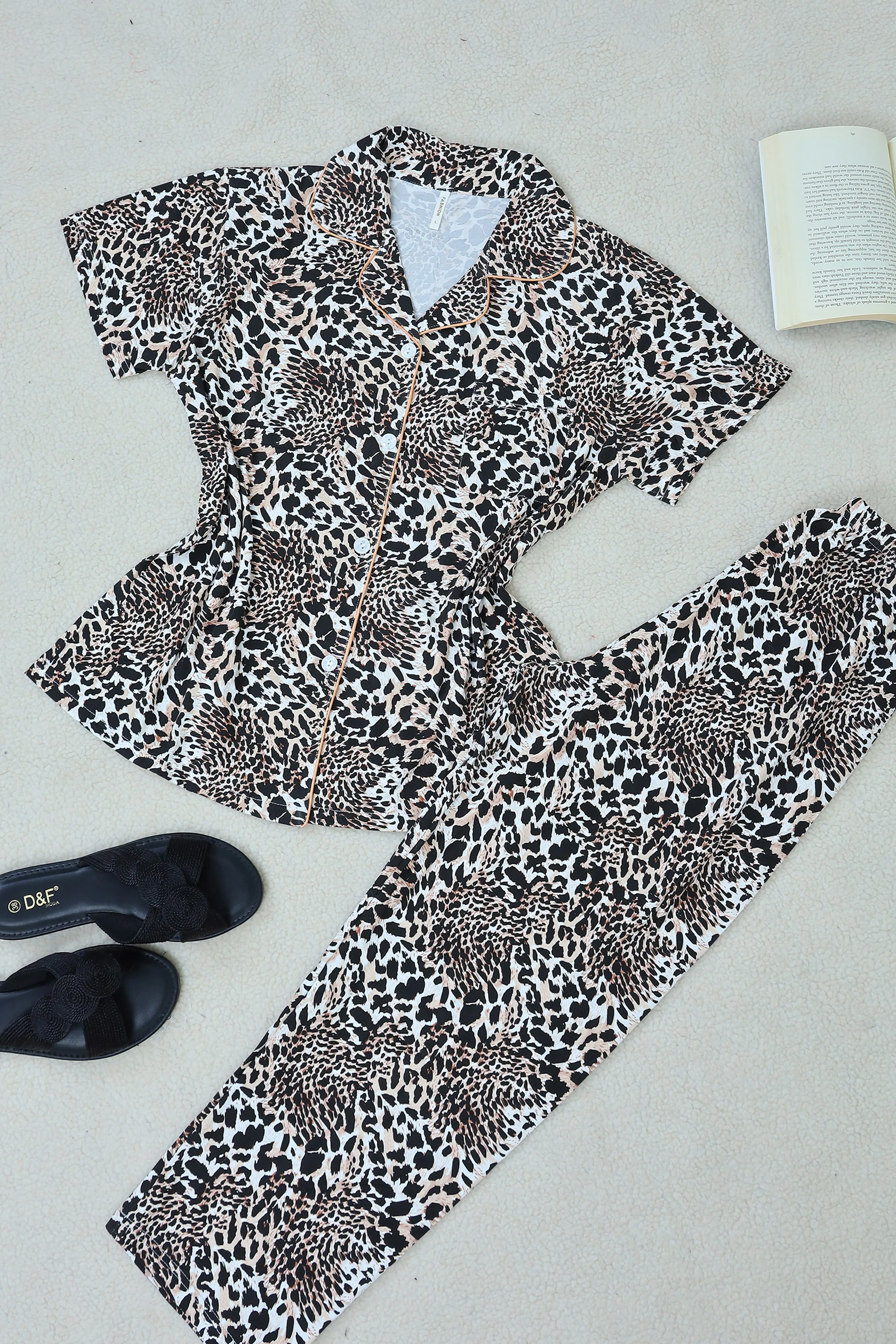 Tiger Luxe Short Sleeve Pajama Set